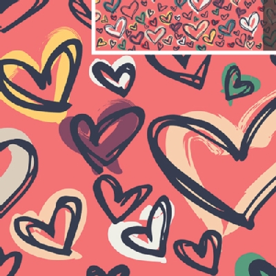 Art Gallery Fabrics - AGF Collection - Happy Home - Where the Heart Is in Red