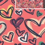 Art Gallery Fabrics - AGF Collection - Happy Home - Where the Heart Is in Red