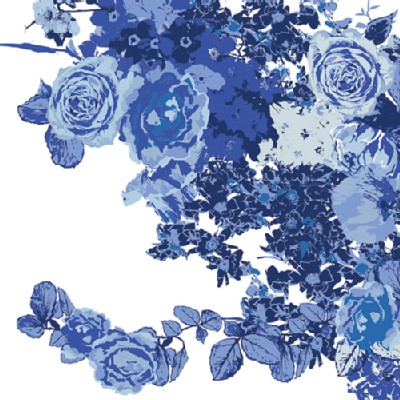 Art Gallery Fabrics - AGF Collection - In Blue - Bloesem in Royal