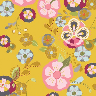 Art Gallery Fabrics - Emmy Grace - Floral Floats in Field