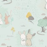 Art Gallery Fabrics - Littlest - Furry Tales in Minty