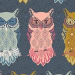 Art Gallery Fabrics - Nightfall - Bird of Night in Slate