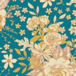 Art Gallery Fabrics - Rayon - Floral Universe in Turquoise