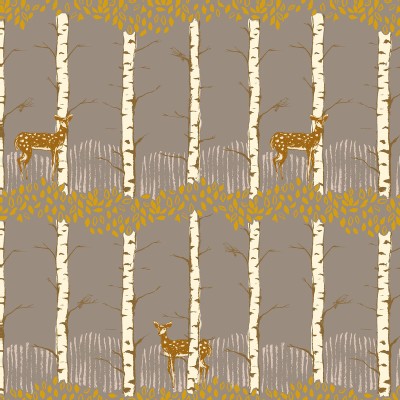 Blend Fabrics - Timber and Leaf - Fawn in Birch Grey