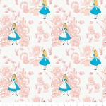 Camelot Fabrics - Alice In Wonderland - Golden Afternoon Tolile in Blush
