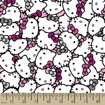 Character Prints - Hello Kitty - KNIT - Hello Kitty Packed Heads in Pink
