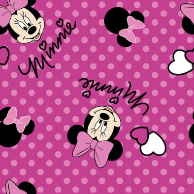 Character Prints - Mickey - All About Minnie Toss in Pink