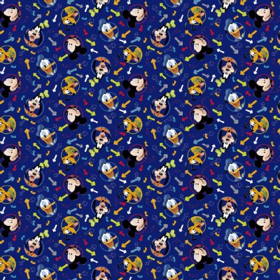 Character Prints - Mickey - Disney Mickey and Friends Head Toss in Blue