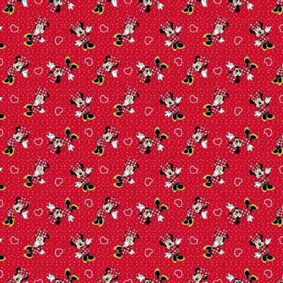 Character Prints - Mickey - Minnie with Hearts in Red