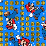 Character Prints - Nintendo - Super Mario Coins in Blue