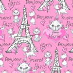 Character Prints - Other Characters - Aristrocats - Merci Paris in Pink