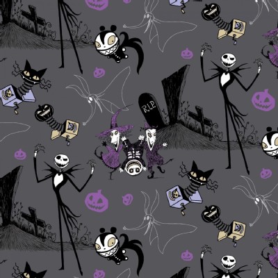 Character Prints - Other Characters - Nightmare Before Christmas Boxes in Gray