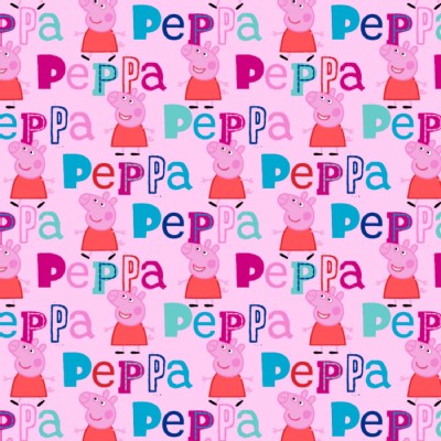 Character Prints - Other Characters - Peppa Pig Words in Pink