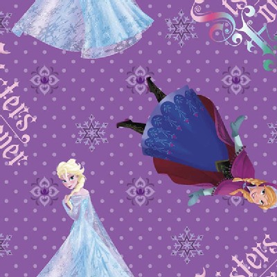 Character Prints - Princess - Frozen Sisters Forever in Purple