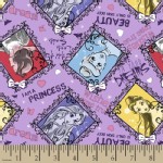 Character Prints - Princess - Princess Sketch Toss in Purple