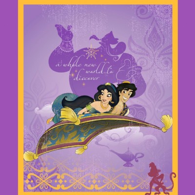 Character Prints - Princess - Jasmine Panel in Purple