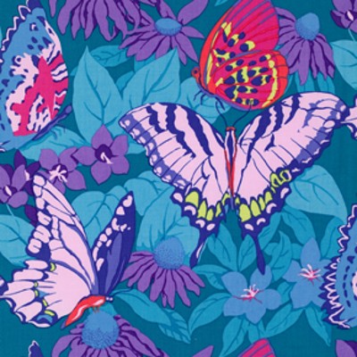 Free Spirit - Butterflies and Flowers - Butterflies in Aqua