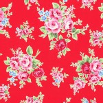 Lecien - Flower Sugar 2013 Fall - Main - Floral in Red
