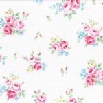 Lecien - Flower Sugar 2015 Fall - Floral Toss in White