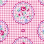 Lecien - Flower Sugar Rose Kiss - Checkered Cameo in Pink