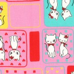 Lecien - Honey Tune - Retro Cute Cats in Pink