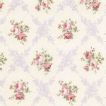 Lecien - Rococo Sweet 2014 - Floral Checkers in Lavender