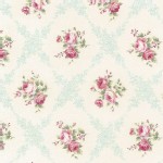 Lecien - Rococo Sweet 2014 - Floral Checkers in Seamist