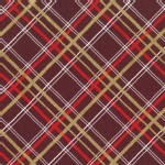 Michael Miller Fabrics - Holiday - Bow Tie Plaid - Metallic in Burgandy