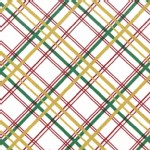 Michael Miller Fabrics - Holiday - Bow Tie Plaid - Metallic in White