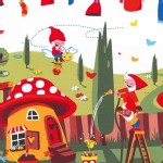 Michael Miller Fabrics - Kids - Gnomeville in Red