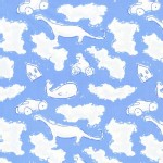 Michael Miller Fabrics - Lets Pretend - Cloud pictures in Sky
