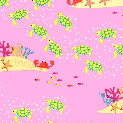 Michael Miller Fabrics - Sea Buddies - Meeting At the Reef in Pink