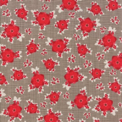 Moda Fabrics - Return Winters Lane - Floral in Taupe