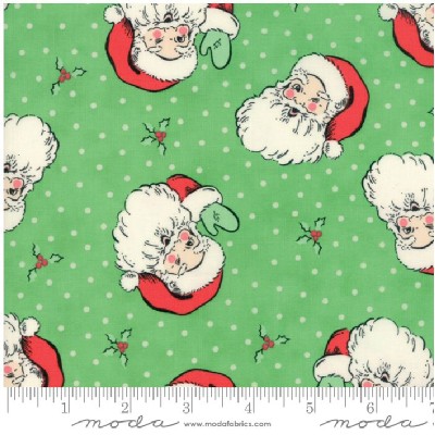 Moda Fabrics - Swell Christmas - Santa in Green