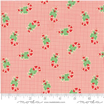 Moda Fabrics - Swell Christmas - Candy Canes in Red