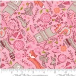 Moda Fabrics - Walk In The Woods - Animals in Pink
