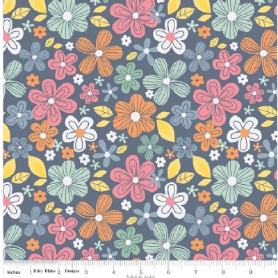 Riley Blake Designs - A Beautiful Thing - Beautiful Main Floral in Navy