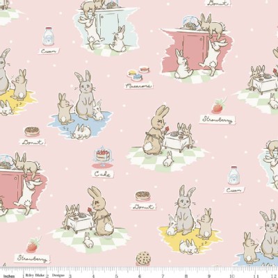 Riley Blake Designs - Bunnies and Cream - Bunnies Main in Pink