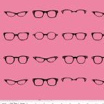 Riley Blake Designs - Geekly Chic - Glasses in Pink
