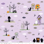 Riley Blake Designs - Halloween - Too Cute to Spook - Main in Purple