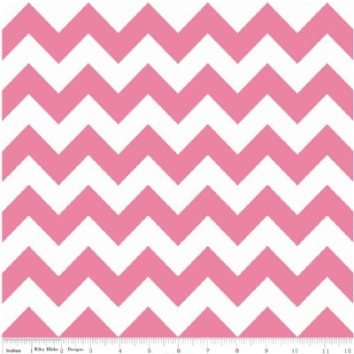 Riley Blake Designs - Hollywood - Sparkle Chevron in Hot Pink