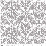 Riley Blake Designs - Hollywood - Sparkle Damask in Gray
