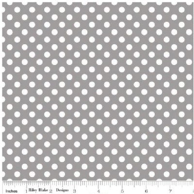 Riley Blake Designs - Knit Basics - Dots in Gray