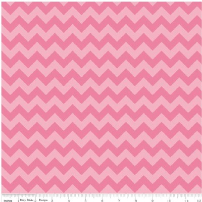 Riley Blake Designs - Knit Basics - Chevron in Pink Tonal