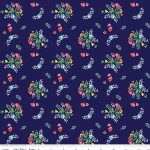 Riley Blake Designs - Knit Prints - Vintage Market Floral in Navy