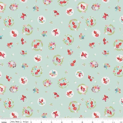 Riley Blake Designs - Little Red In the Woods - Toss in Mint