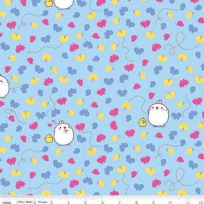 Riley Blake Designs - Others - Molang -Butterflies in Blue