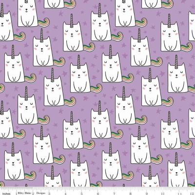 Riley Blake Designs - Others - Caticorn in Lilac Sparkle