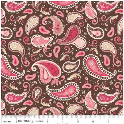 Riley Blake Designs - Round Up - Paisley in Brown