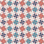 Riley Blake Designs - Stars and Stripes - Pinwheels in Cream